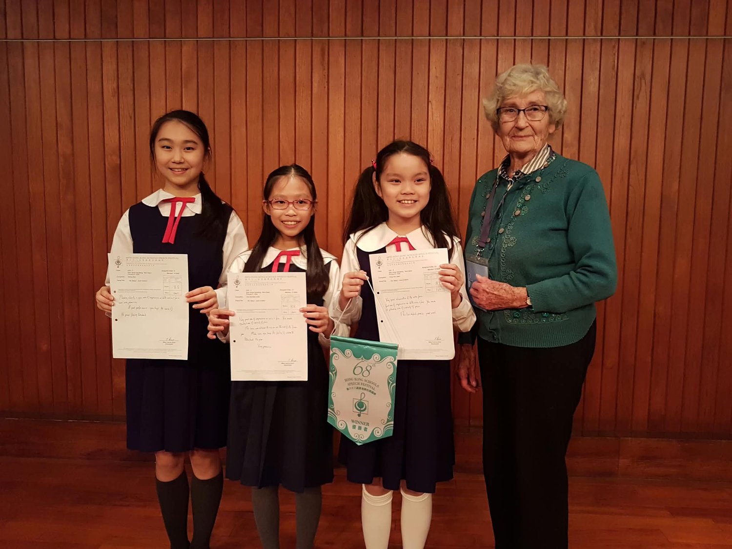 Speech Festival certificate or performance